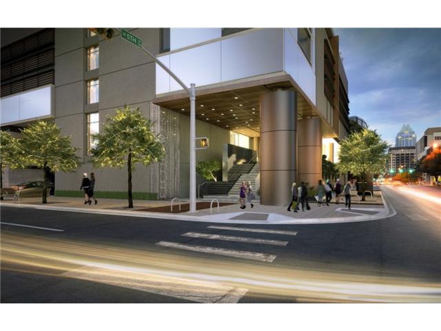 Main entrance rendering, corner of 5th St and West Ave.