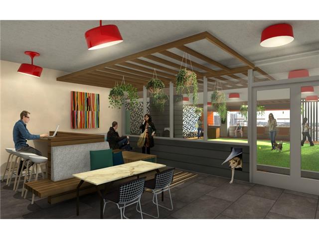 Rendering of 5th floor air conditioned owners lounge and coffee